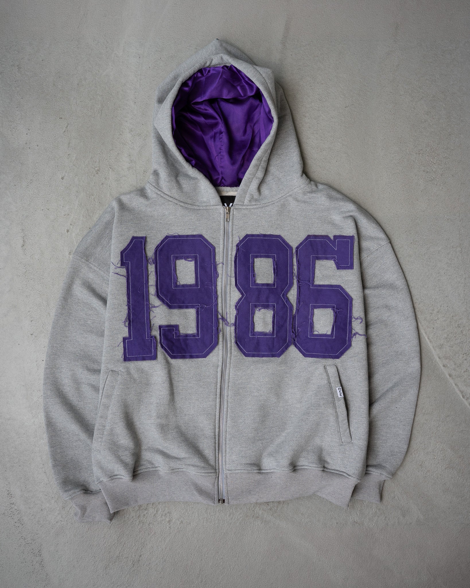Sigma Lambda Beta Legacy Zip Heather Grey Hoodie - Size Small