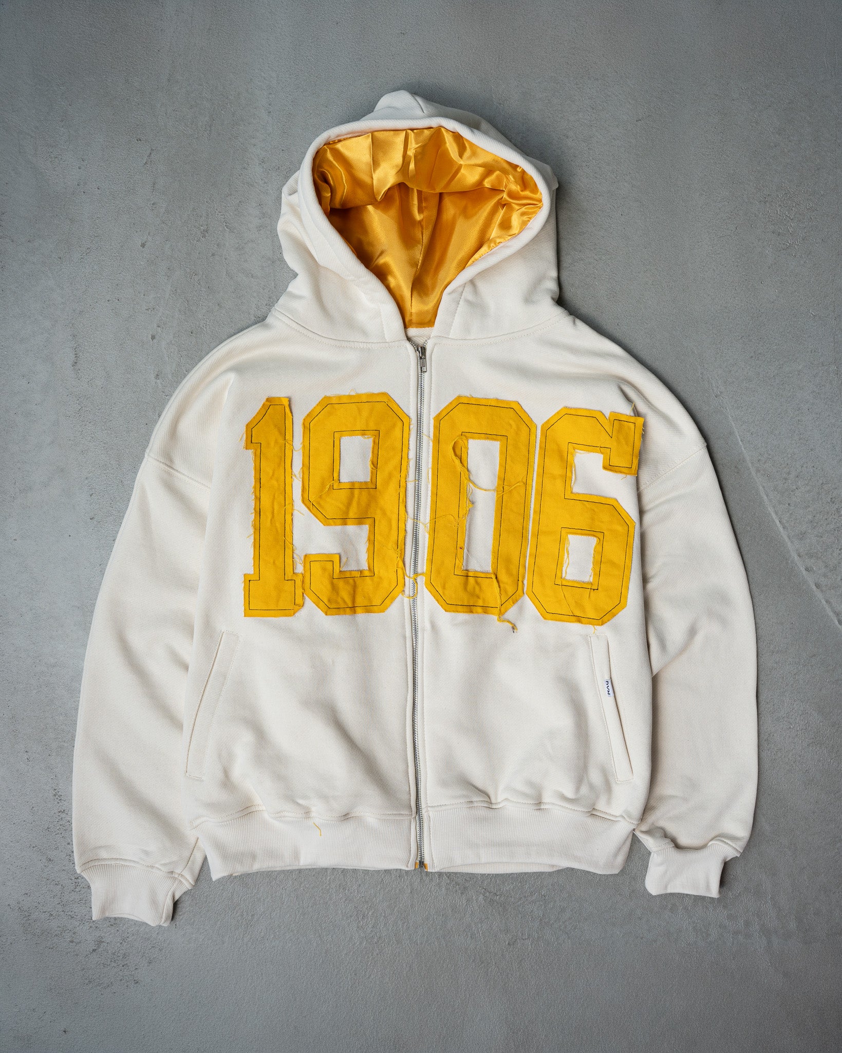 Alpha Legacy Zip Cream Hoodie - Size 2XL
