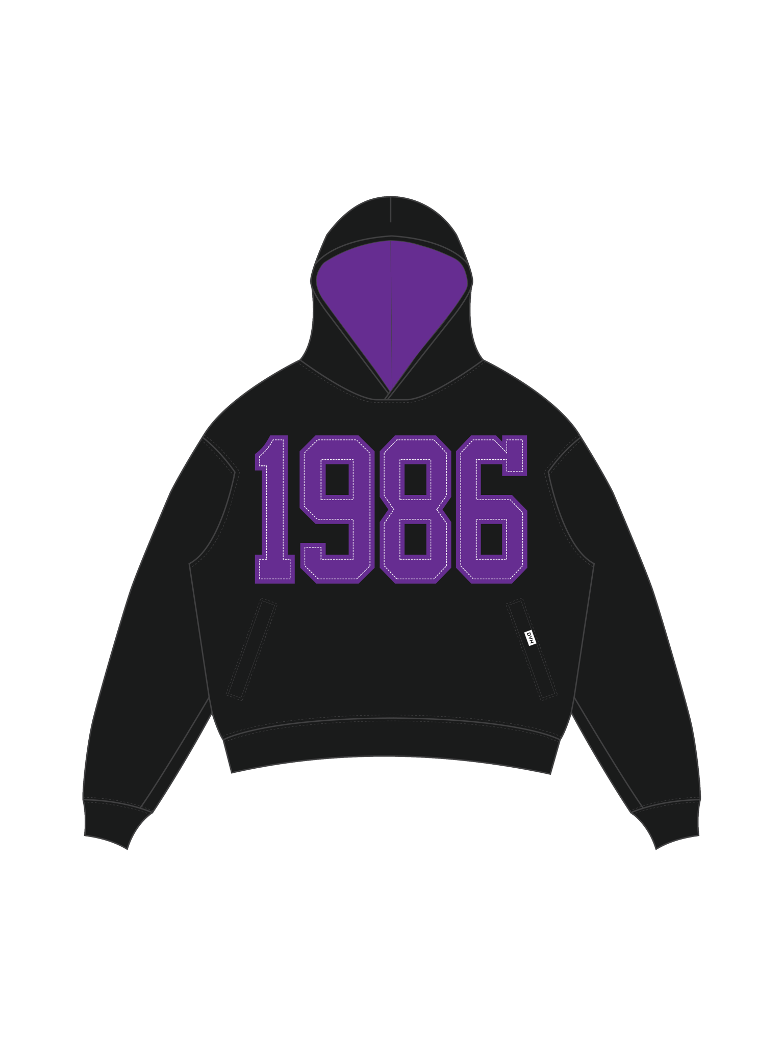 Beta Legacy Pullover Black Hoodie - DVN