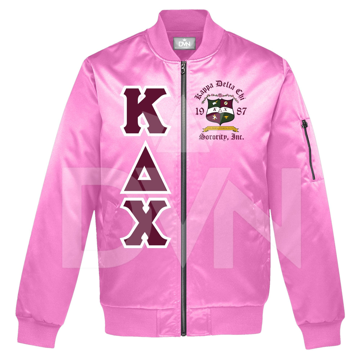 Kappa Delta Chi Bomber Jacket (Custom) - Pink - XS