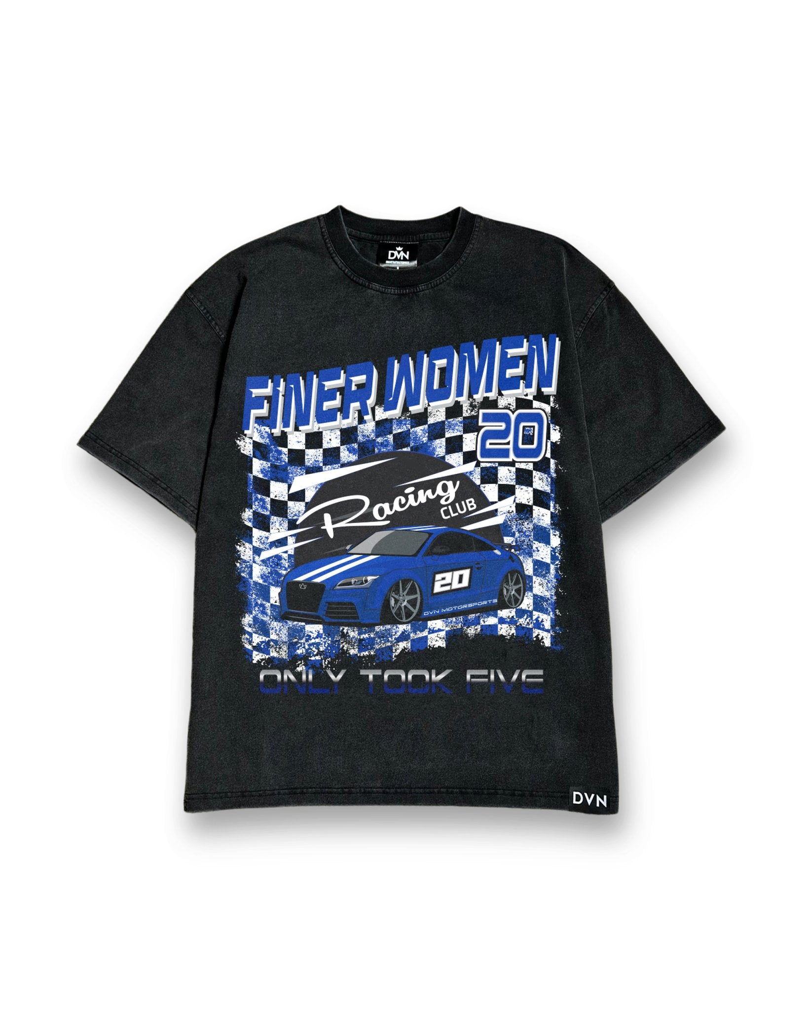 Oversized Vintage Racing Tee - Finer Women - DVN