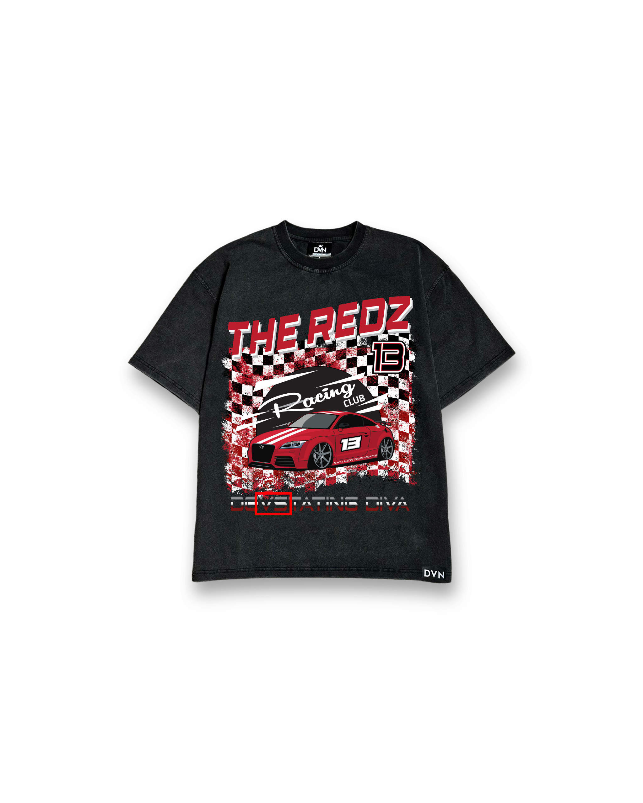 Oversized Vintage Racing Tee - The Redz (Defective)