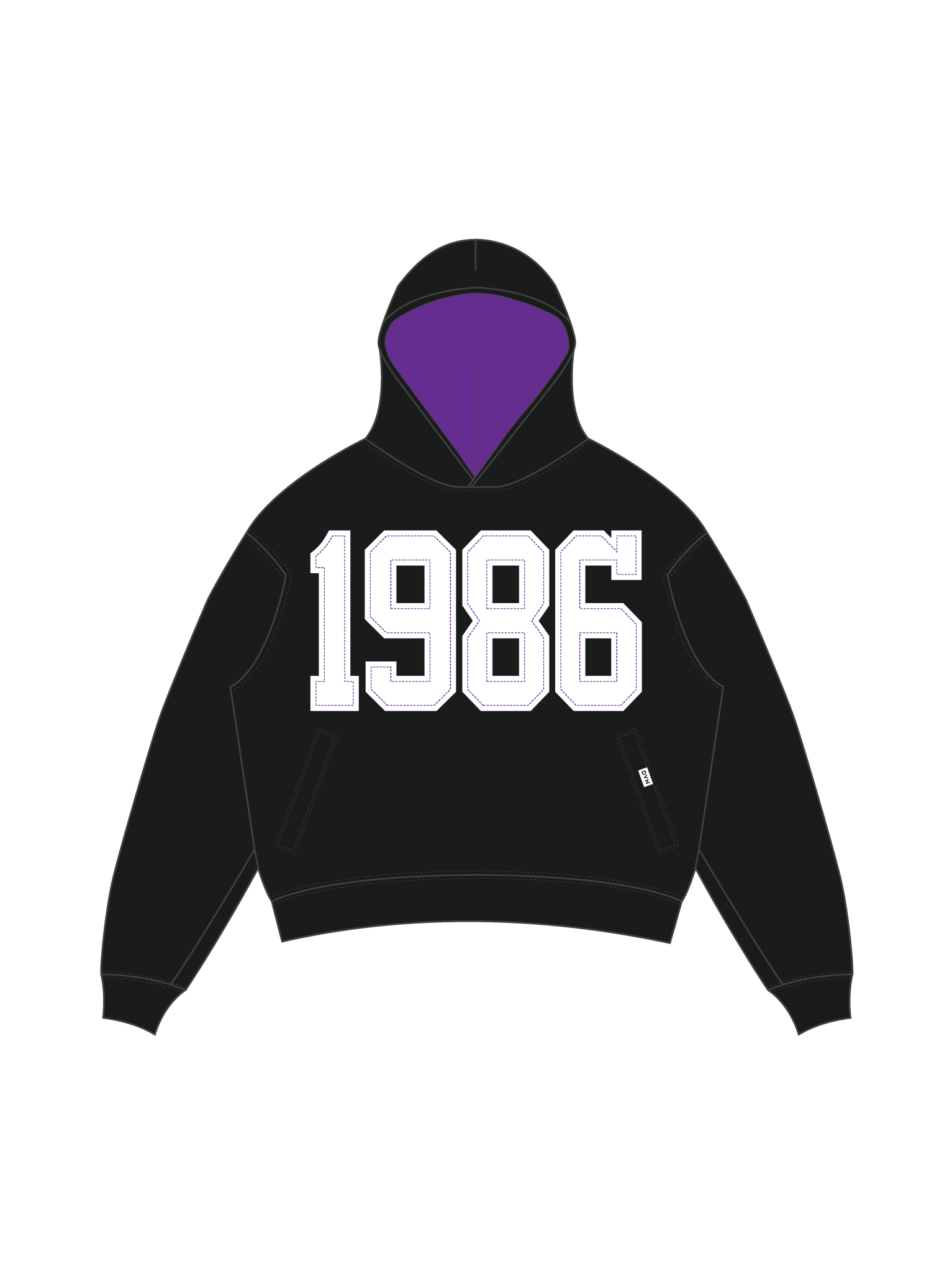 Beta Legacy Pullover Black Hoodie - DVN