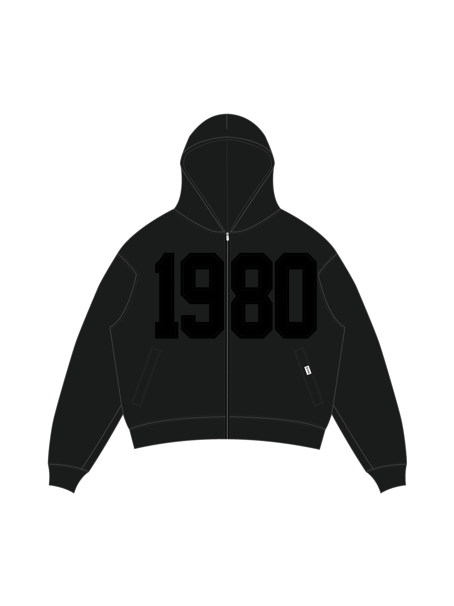 CUS Legacy Zip Black Hoodie - DVN